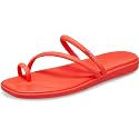 Crocs Women's Miami Toe Loop Sandals | Square Toe Flat | Flexible Straps | Croslite Foam Footbed
