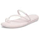 Crocs Women's Miami Toe Loop Sandals | Square Toe Flat | Flexible Straps | Croslite Foam Footbed