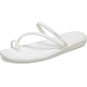Crocs Women's Miami Toe Loop Sandals | Square Toe Flat | Flexible Straps | Croslite Foam Footbed
