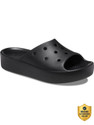 CROCS Classic Platform Women Slides (Black , 3 UK/India)