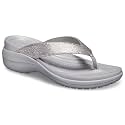 Crocs womens Capri MetallicTxt Wedge Flip