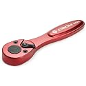 CROM 1/4-inch Drive Mini Ratchet - 72-Tooth Hex Bit Driver, Reversible Micro Ratchet with 5 Degree Arc -Lightweight Aluminum &amp; Compact To Fit In Tight Spaces (1/4-Inch Bit Driver)