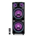 Croma Explode 1400W Party Speaker, Party Lights, Horn Tweeters, Bass Booster Function, Inputs: Bluetooth, FM, USB-A, SD Card, Wired Microphone, Guitar Input, Aux-in, Recording Function, Echo Function, 5 EQ Modes, Wheels for P
