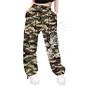 Cromoncent Girls &amp; Women Parachute Cargo Pants, 6Years-3XL