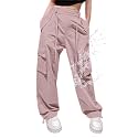 Cromoncent Girls &amp; Women Parachute Cargo Pants, 6Years-3XL