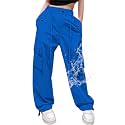 Cromoncent Cargo Pants Girls &amp; Women Parachute Pants Y2K Baggy Rave Clothes Waterproof with Pockets, 6 Years - 3XL
