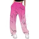 Cromoncent Girls &amp; Women Parachute Cargo Pants, 6Years-3XL