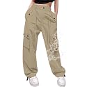Cromoncent Cargo Pants Girls &amp; Women Parachute Pants Y2K Baggy Rave Clothes Waterproof with Pockets, 6 Years - 3XL