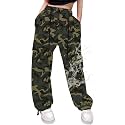 Cromoncent Girls &amp; Women Parachute Cargo Pants, 6Years-3XL