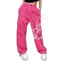 Cromoncent Girls &amp; Women Parachute Cargo Pants, 6Years-3XL