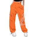 Cromoncent Girls & Women Parachute Cargo Pants, 6Years-3XL