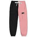 Cromoncent Girls&amp;Womens Cargo Pants Elastic Waist Lightweight Outdoor Jogger Pants, 6 Years - XX-Large