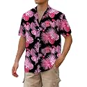 Cromoncent Hawaiian Shirt for Boy&amp;Men Short Sleeve Cuban Collar Tropical Holiday Summer Beach Shirts