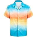 Cromoncent Hawaiian Shirt for Boy&amp;Men Short Sleeve Cuban Collar Tropical Holiday Summer Beach Shirts