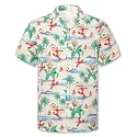 Cromoncent Hawaiian Shirt for Boy&amp;Men Short Sleeve Cuban Collar Tropical Holiday Summer Beach Shirts