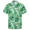 Cromoncent Hawaiian Shirt for Boy&amp;Men Short Sleeve Cuban Collar Tropical Holiday Summer Beach Shirts