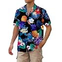 Cromoncent Hawaiian Shirt for Boy&amp;Men Short Sleeve Cuban Collar Tropical Holiday Summer Beach Shirts