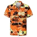Cromoncent Hawaiian Shirt for Boy&amp;Men Short Sleeve Cuban Collar Tropical Holiday Summer Beach Shirts