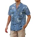 Cromoncent Hawaiian Shirt for Boy&amp;Men Short Sleeve Cuban Collar Tropical Holiday Summer Beach Shirts