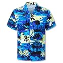 Cromoncent Hawaiian Shirt for Boy&amp;Men Short Sleeve Cuban Collar Tropical Holiday Summer Beach Shirts