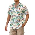 Cromoncent Hawaiian Shirt for Boy&amp;Men Short Sleeve Cuban Collar Tropical Holiday Summer Beach Shirts