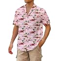 Cromoncent Hawaiian Shirt for Boy&amp;Men Short Sleeve Cuban Collar Tropical Holiday Summer Beach Shirts