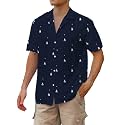Cromoncent Hawaiian Shirt for Boy&amp;Men Short Sleeve Cuban Collar Tropical Holiday Summer Beach Shirts