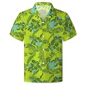Cromoncent Hawaiian Shirt for Boy&amp;Men Short Sleeve Cuban Collar Tropical Holiday Summer Beach Shirts