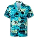 Cromoncent Hawaiian Shirt for Boy&amp;Men Short Sleeve Cuban Collar Tropical Holiday Summer Beach Shirts