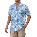 Cromoncent Hawaiian Shirt for Boy&amp;Men Short Sleeve Cuban Collar Tropical Holiday Summer Beach Shirts