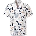 Cromoncent Hawaiian Shirt for Boy&amp;Men Short Sleeve Cuban Collar Tropical Holiday Summer Beach Shirts