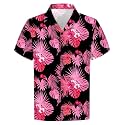 Cromoncent Hawaiian Shirt for Boy&amp;Men Short Sleeve Cuban Collar Tropical Holiday Summer Beach Shirts