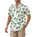 Cromoncent Hawaiian Shirt for Boy&amp;Men Short Sleeve Cuban Collar Tropical Holiday Summer Beach Shirts