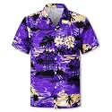 Cromoncent Hawaiian Shirt for Boy&amp;Men Short Sleeve Cuban Collar Tropical Holiday Summer Beach Shirts