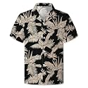 Cromoncent Hawaiian Shirt for Boy&amp;Men Short Sleeve Cuban Collar Tropical Holiday Summer Beach Shirts