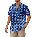 Cromoncent Hawaiian Shirt for Boy&amp;Men Short Sleeve Cuban Collar Tropical Holiday Summer Beach Shirts