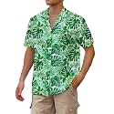 Cromoncent Hawaiian Shirt for Boy&amp;Men Short Sleeve Cuban Collar Tropical Holiday Summer Beach Shirts