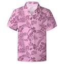 Cromoncent Hawaiian Shirt for Boy&amp;Men Short Sleeve Cuban Collar Tropical Holiday Summer Beach Shirts