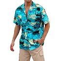 Cromoncent Hawaiian Shirt for Boy&amp;Men Short Sleeve Cuban Collar Tropical Holiday Summer Beach Shirts