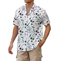 Cromoncent Hawaiian Shirt for Boy&amp;Men Short Sleeve Cuban Collar Tropical Holiday Summer Beach Shirts