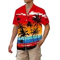 Cromoncent Hawaiian Shirt for Boy&amp;Men Short Sleeve Cuban Collar Tropical Holiday Summer Beach Shirts