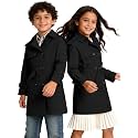 Cromoncent Kids Waterproof Double Breasted Lapel Trench Coat
