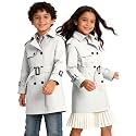 Cromoncent Kids Waterproof Double Breasted Lapel Trench Coat