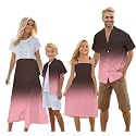 Cromoncent Matching Hawaiian Outfits for Family, Dad and Son Matching Luau Beach Tropical Shirts Mommy Daughter Tropical Sets
