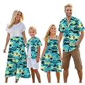 Cromoncent Matching Hawaiian Outfits for Family, Dad and Son Matching Luau Beach Tropical Shirts Mommy Daughter Tropical Sets