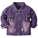 Cromoncent Toddler Jean Jacket for Girls and Boys Long Sleeve Denim Jacket