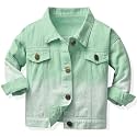 Cromoncent Toddler Jean Jacket for Girls and Boys Long Sleeve Denim Jacket