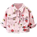 Cromoncent Toddler Jean Jacket for Girls and Boys Long Sleeve Denim Jacket