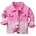Cromoncent Toddler Jean Jacket for Girls and Boys Long Sleeve Denim Jacket