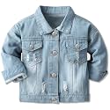 Cromoncent Toddler Jean Jacket for Girls and Boys Long Sleeve Denim Jacket